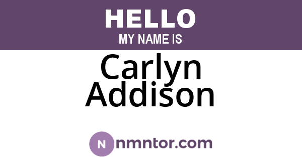 Carlyn Addison