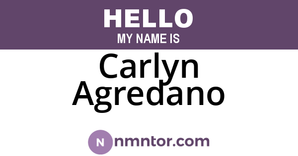 Carlyn Agredano