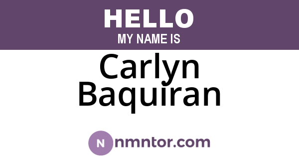 Carlyn Baquiran