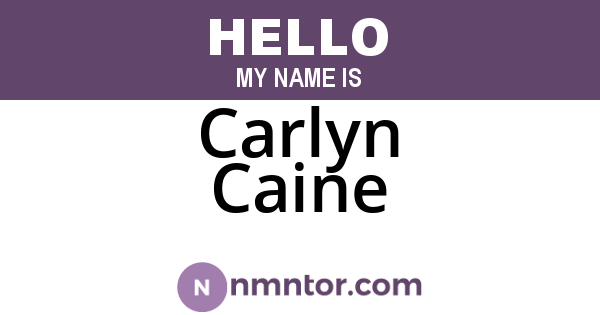 Carlyn Caine