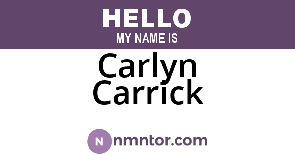 Carlyn Carrick