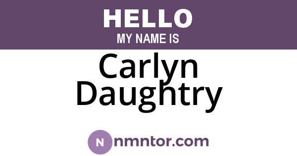 Carlyn Daughtry