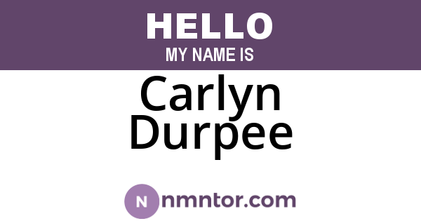 Carlyn Durpee