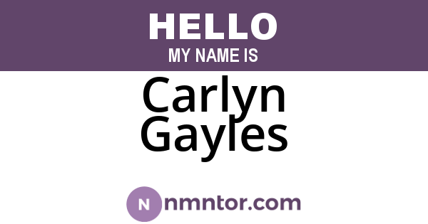 Carlyn Gayles