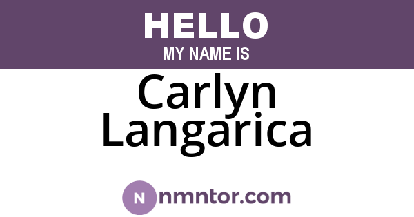 Carlyn Langarica