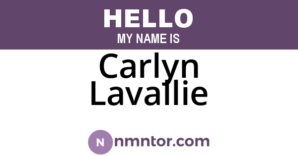 Carlyn Lavallie