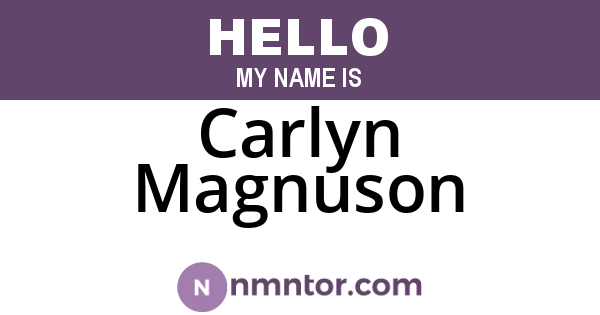 Carlyn Magnuson