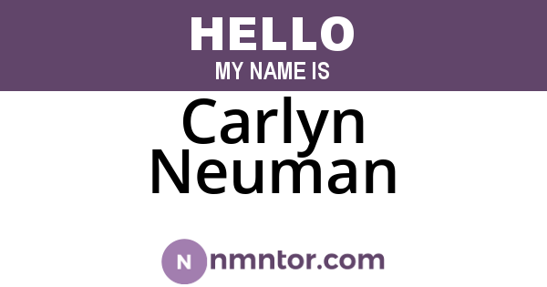 Carlyn Neuman