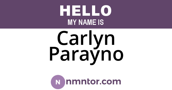 Carlyn Parayno