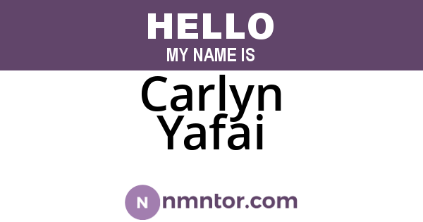 Carlyn Yafai