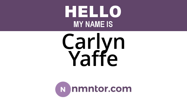 Carlyn Yaffe