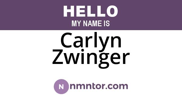 Carlyn Zwinger
