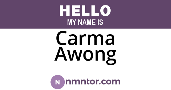 Carma Awong