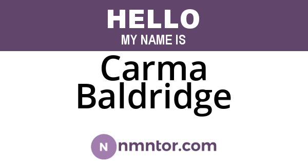 Carma Baldridge