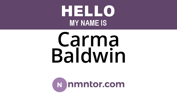 Carma Baldwin