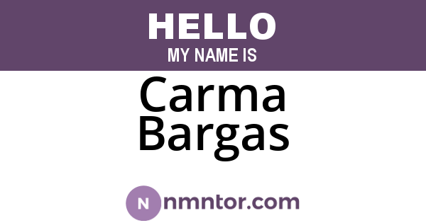 Carma Bargas