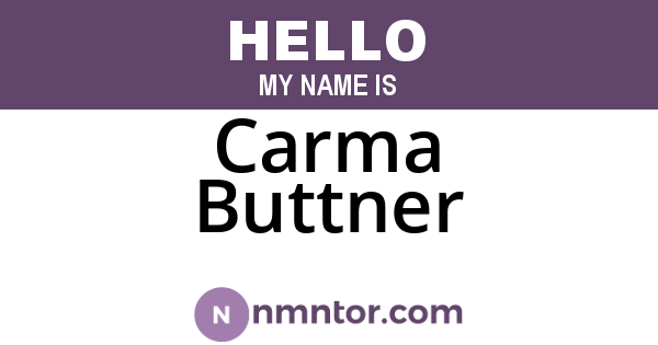 Carma Buttner