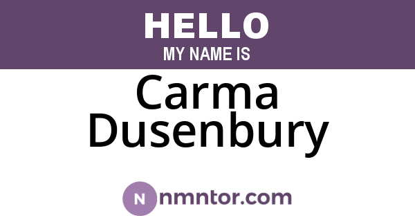 Carma Dusenbury