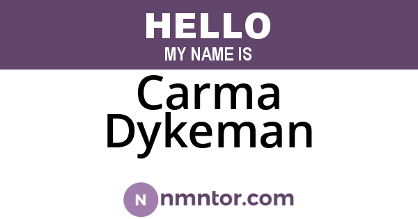 Carma Dykeman