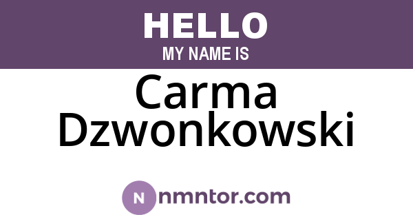 Carma Dzwonkowski