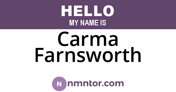 Carma Farnsworth