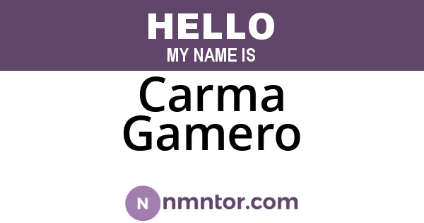 Carma Gamero