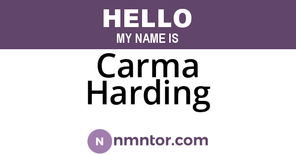 Carma Harding