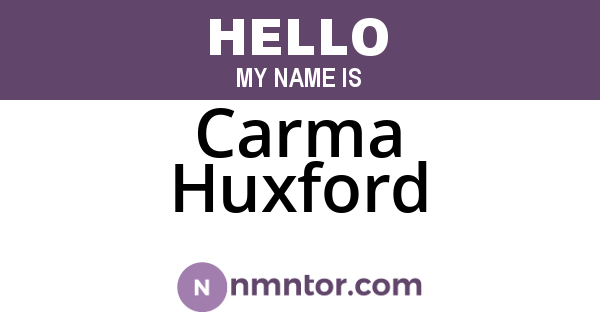 Carma Huxford
