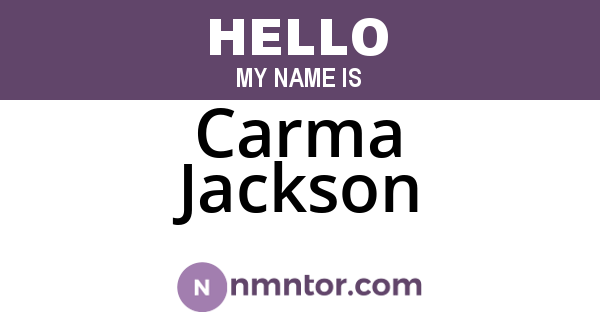 Carma Jackson