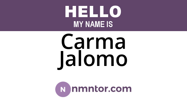 Carma Jalomo