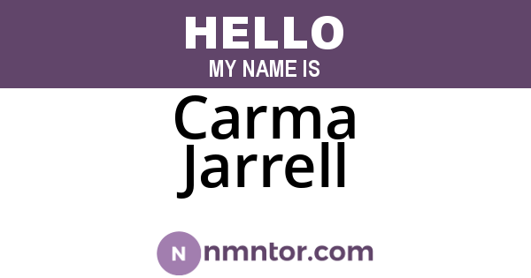 Carma Jarrell
