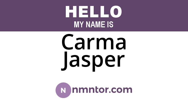 Carma Jasper