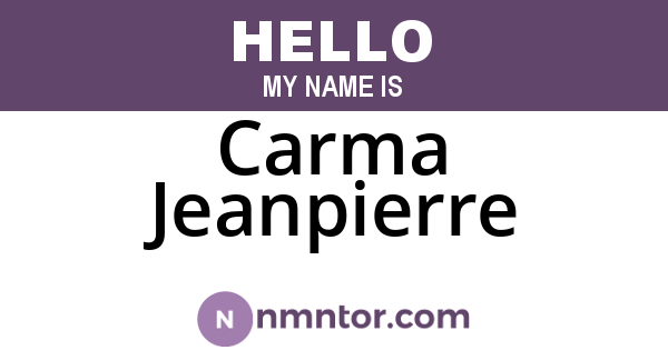 Carma Jeanpierre