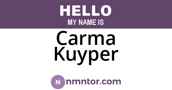 Carma Kuyper