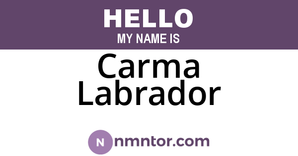 Carma Labrador