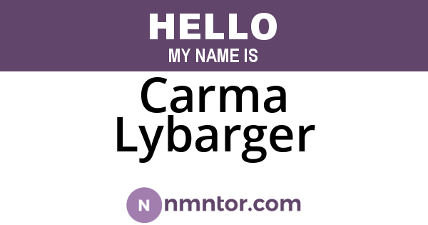 Carma Lybarger