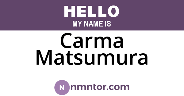 Carma Matsumura