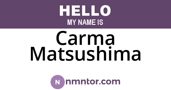 Carma Matsushima