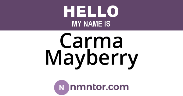 Carma Mayberry