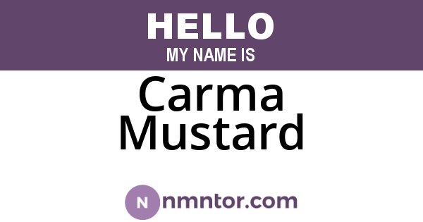 Carma Mustard