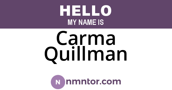 Carma Quillman