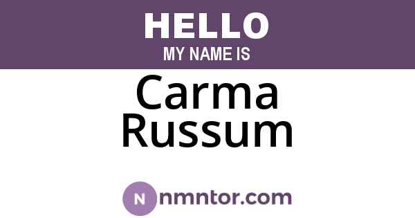 Carma Russum