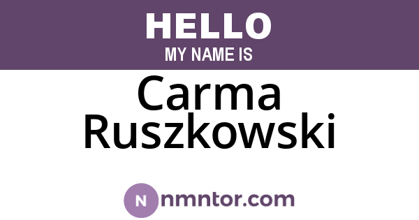 Carma Ruszkowski