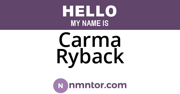 Carma Ryback