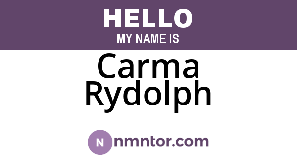 Carma Rydolph