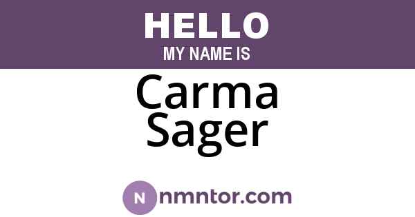 Carma Sager