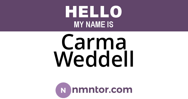 Carma Weddell