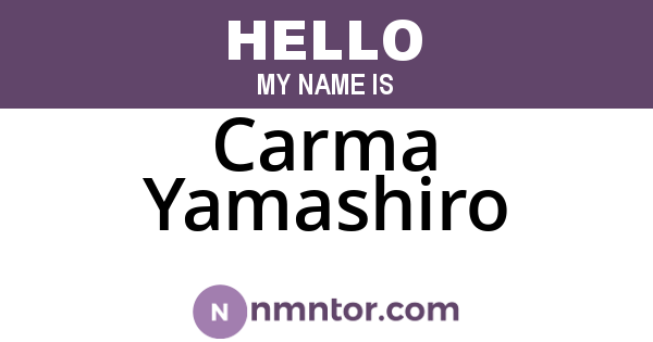Carma Yamashiro