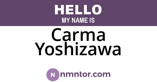 Carma Yoshizawa