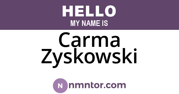Carma Zyskowski